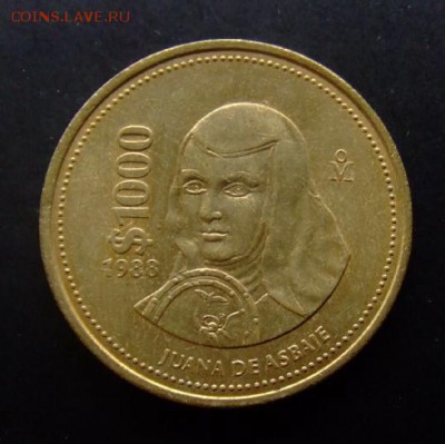4 - Мексика 1000 песо (1988) «Монахиня» d-31мм (XF) №1 Р