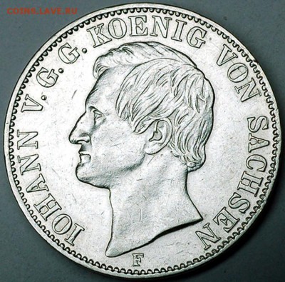 Германия. Саксония_отличный талер 1858; до 29.05_22.48мск - 9982