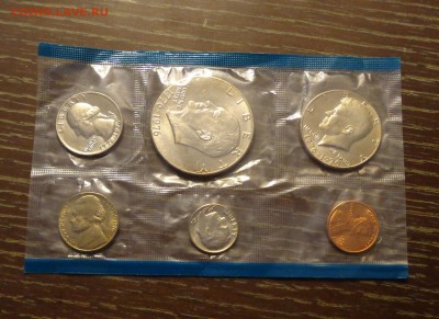 США - НАБОР 1976 в запайке 6 шт. синий до 5.06, 22.00 - США набор 1976 синий