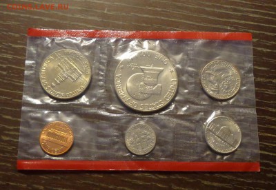 США - НАБОР 1976 в запайке 6 шт. красный до 5.06, 22.00 - США набор 1976 красный.1