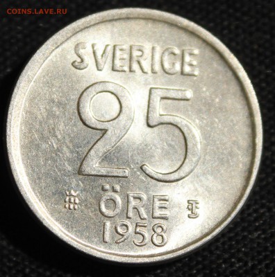 С 1 руб. ШВЕЦИЯ 25 эре 1958г. В БЛЕСКЕ  до 5.06.15г.в 22-00 - IMG_5663.JPG
