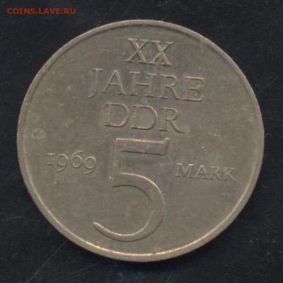 ГДР 5 марок  1969 г. 2.06.15 г. 22-00 МСК. - ГДР 69