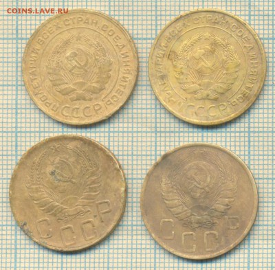 5 копеек 1929,1932,1940,1946,до06.06.2015г. 22.00 по Москве - 4 пят СССР