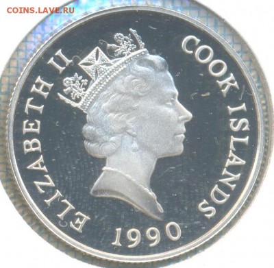Кука острова,1990,10долларов ,слоны,до06.06.2015г. 22.00 по - Кука ова 1990 10д слоны 925 10