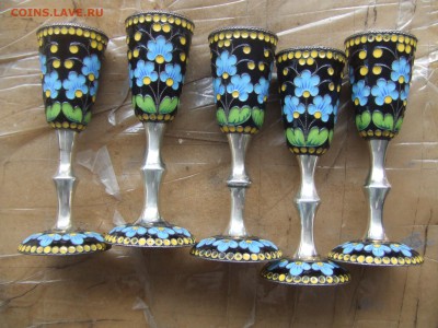 серебро.5 рюмок с эмалью.916пр.до 3 июня 22-00мск - люда 003.JPG