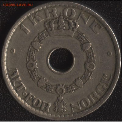 Норвегия 1 крона 1925 до 22:00мск 05.06.15 - norvegiya-1-krona-1925-goda