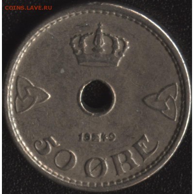 Норвегия 50 оре 1949 до 22:00мск 05.06.15 - norvegiya-50-ore-1949-goda