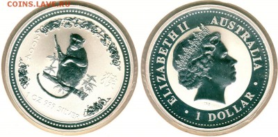 Австралия, 1 д 2004, обезьяна, с 200! - до 22-00мск 02.06 - aus-1d-2004-ob
