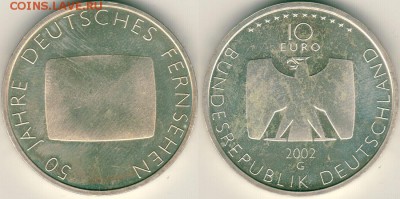 Германия, 10 евро 2002, тел., с 200р! - до 22-00мск 02.06 - ger-10e-2002-tel