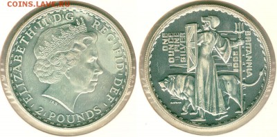 Британия, 2 фунта 2001, унция, с 200 - до 22.00 мск 02.06 - bri-2p-2001