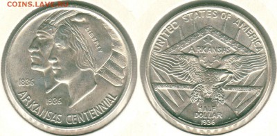 юбилейные халфы США, 7 шт - usa-h-1936-ark