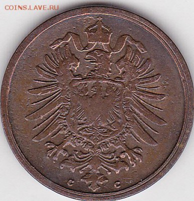 20:15 - 2 пфеннига 1876 г. (С) расколы_