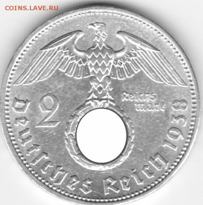 Германия 2 марки 1938а Гинд. со сваст. до 22.00мск 07.06.20 - закр 2 м 38_0002