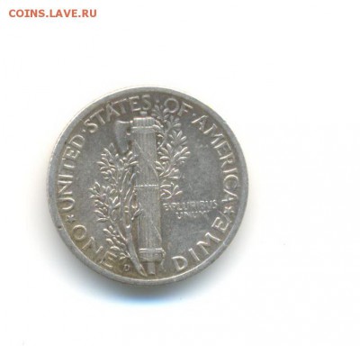 Ag. США дайм 1943 D. Меркурий. до 5.06 22:00 - 13