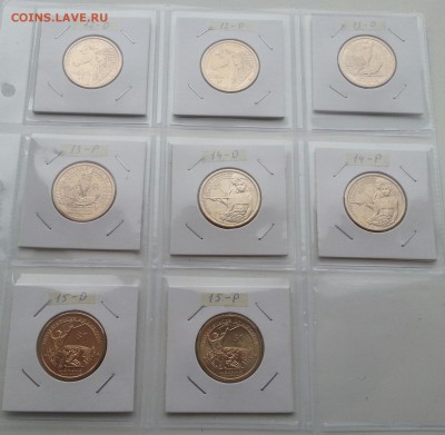 США Доллары Сакагавея 32 монеты дворы P,D. до 06.06 22.00мск - 5