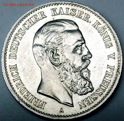 Германия. Пруссия_2 марки 1888. Отличное серебро_02.06_23.00 - 9992