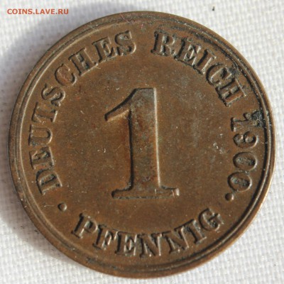 С 1 руб. ГЕРМАНИЯ 1 пфенниг 1900г. "J" до 8.06.15г.в 22-00 - IMG_5366.JPG