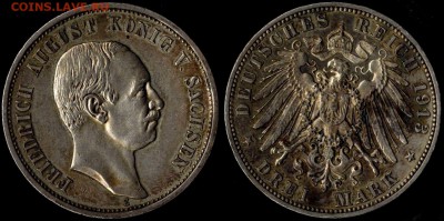 3 марки 1913 Саксония до 05.06.15 22.00 мск - Панорама9