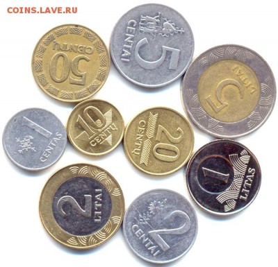Литва_9 монет 1991-2010 включая биметалл; до 03.06_22.38мск - 9596