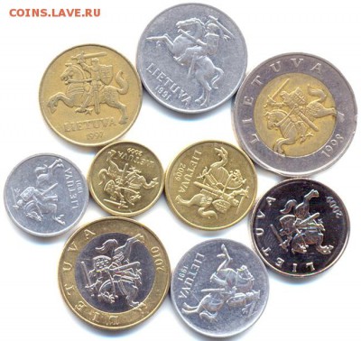 Литва_9 монет 1991-2010 включая биметалл; до 03.06_22.38мск - 9597