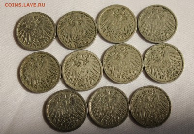 С 1 руб. ГЕРМАНИЯ 10 пфеннигов 1893-1914г. 11 штук до 9.06. - IMG_5802.JPG