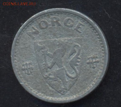 Норвегия 25 эре 1943 г. 5.06.15 г. 22 -00 МСК. - Норвегия1