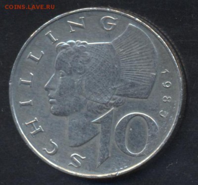 Австрия 10 шиллингов 1985 г. 5.06.15 г. 22 -00 МСК. - Австрия 85