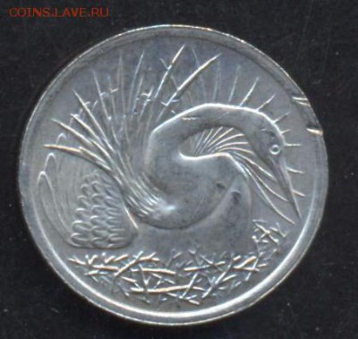 Сингапур 5 центов 1976 г. 5.06.15 г. 22 -00 МСК. - Сингапур 76 1