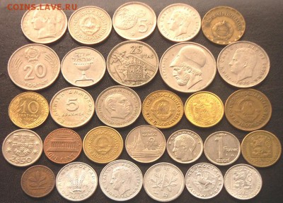 52 разные зарубежные монеты (см. описание). До 04.06_22.10мс - 9965