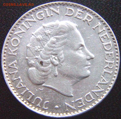 Серебряный голландский гульден 1957; до 04.06_22.26мск - 9715