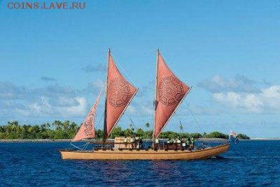 Монеты с Корабликами - Marumaru-Atua-vaka-sails-up