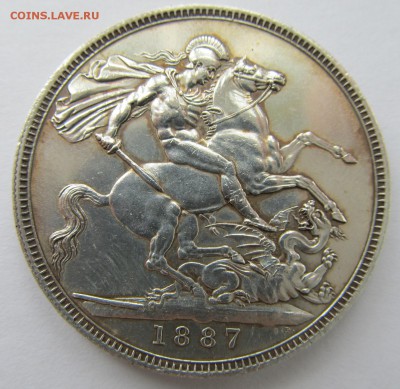Великобритания - 1 крона 1887 г. - 3
