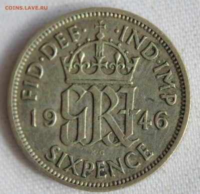 С 1 руб. БРИТАНИЯ 6 пенсов  1946г.ГЕОРГ-VI до 11.06.15г. - IMG_5901.JPG