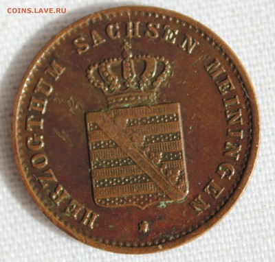С 1 руб. САКСЕН-МАЙНИНГЕН 1 пфенни г 1868г.   до 11.06.15г. - IMG_5853.JPG