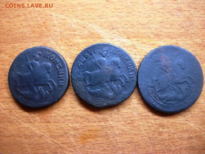 3 монеты номиналом 2 копейки, 1757, 1758 и 1759г. - 100_3466.JPG