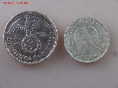 2рейхсмарки 1934,37,39 5рейхсмарок1936 до 11.06.15 22:00 МСК - DSC08080.JPG