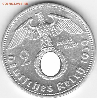 Германия 2 марки 1939а Гинд. со сваст. до22.00мск14.06.2015 - закр 2 м 39_0002