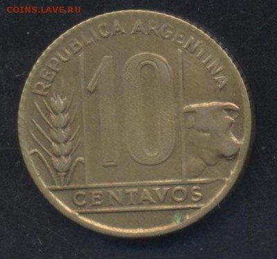Аргентина 10 центаво 1950 г.  11.06.15 г. 22 -00 МСК. - Аргентина