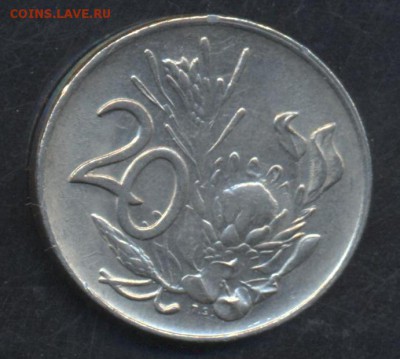 ЮАР 20 центов 1974 г.  11.06.15 г. 22 -00 МСК. - ЮАР 74 1