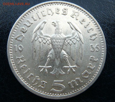 3 рейх, 5 марок 1935 года, до 13.06. в 19:00 мск - 5 марок (1).JPG