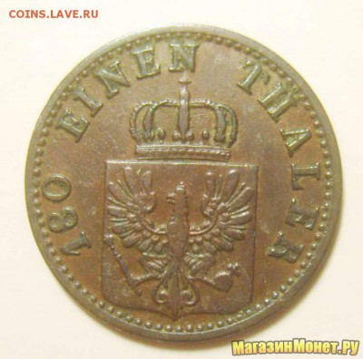 2 и 4 пфеннинга Пруссия. UNC. Оценка - 71975_1