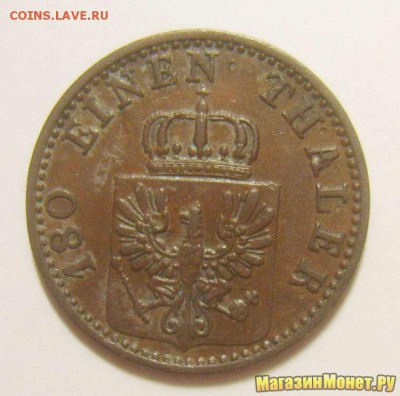 2 и 4 пфеннинга Пруссия. UNC. Оценка - 71976_1