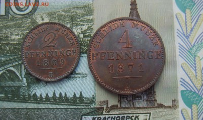 2 и 4 пфеннинга Пруссия. UNC. Оценка - S8300690.JPG