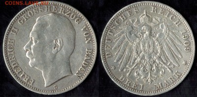 3 марки 1909 Баден есть блиц до 13.06.15 22.00мск - 1909