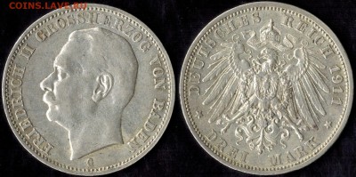 3 марки 1911 Баден есть блиц до 13.06.15 22.00мск - 1911