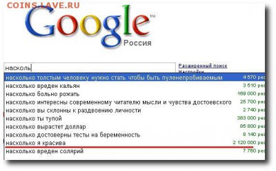 Странные поисковые запросы - насколько