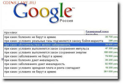 Странные поисковые запросы - при каких