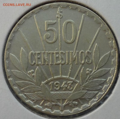 УРУГВАЙ 50 Центезимос 1943г. до 14.06.15(21-00Мск) - P1120003.JPG