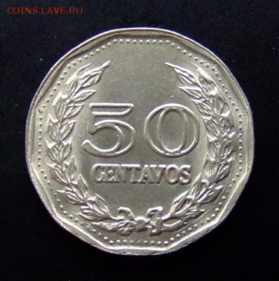 4 - Колумбия 50 сентаво (1972) (XF+) Р