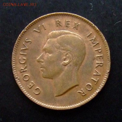 4 - Южная Африка 0,25 пенни (фартинг) (1942) «Птицы; Георг VI» №1 А